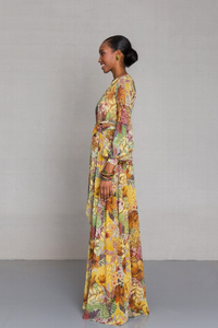 Carla Shirtwaist Flower Dress - Multi 34