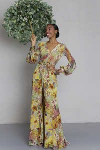 Carla Shirtwaist Flower Dress - Multi 34
