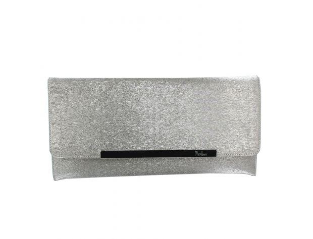 Selskapsveske i sølv glitter. Clutch perfekt til sommerens bryllup. 