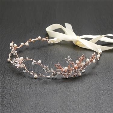 Painted Floral Hairvine - Rosegold