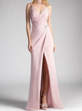 Last inn bildet i Galleri-visningsprogrammet, Kjole Classic Drape Front Dress Lang kjole, lys rosa