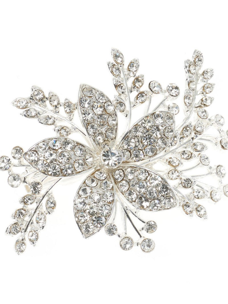 Floral Crystal Hair Clip