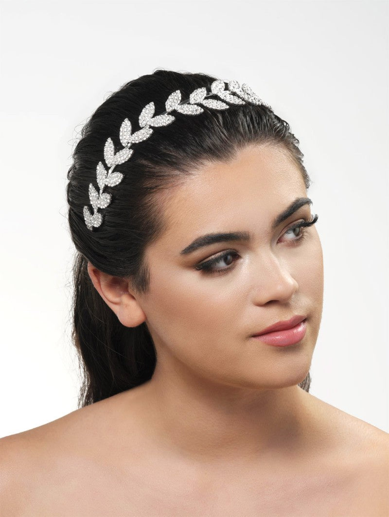 Hairpiece Sparkling leaves - Silver