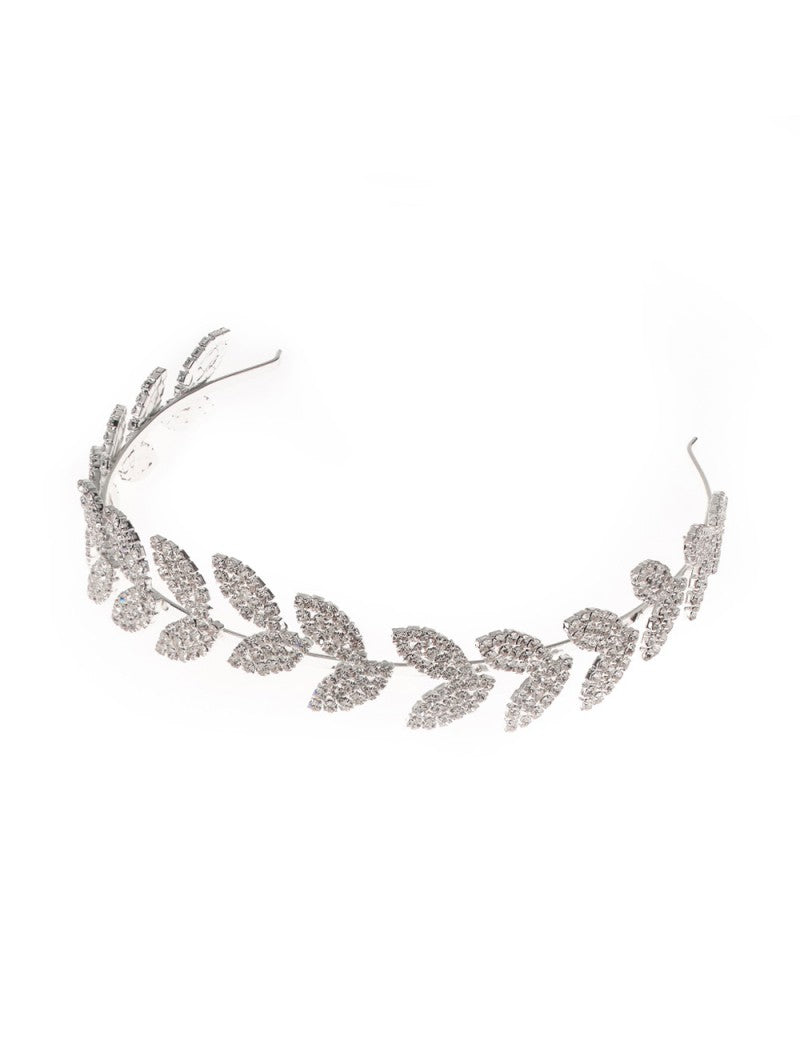 Hairpiece Sparkling leaves - Silver