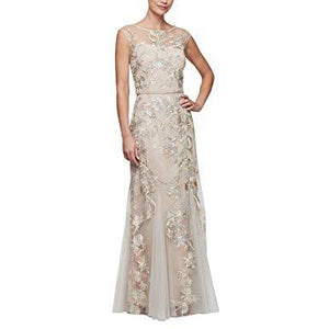 Dress Embroidery Nude Multi
