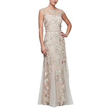 Dress Embroidery Nude Multi