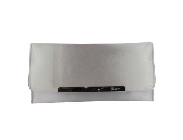 Selskapsveske Wide Envelope Satin - Grey