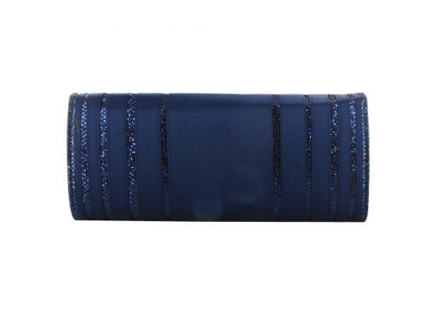 Selskapsveske Glitter Striped Clutch - Navy