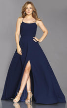 Last inn bildet i Galleri-visningsprogrammet, Classic Halterneck Open Back Dress - Navy 10