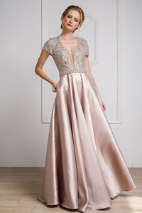 Amelia Rose Sparkle & Stone Dress - Rose 44