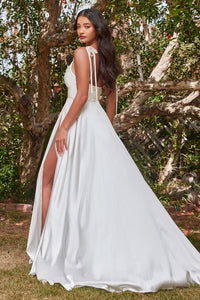 Kjole Satin A-line dress - White