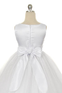 Brudepike/Kommunion kjole #198 - Hvit 16