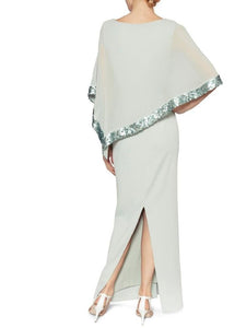 Cape Dress Sequin - Light Mint 16