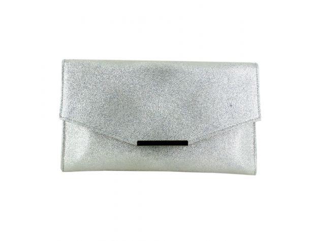 Selskapsveske Clutch Envelope Metallic - Silver