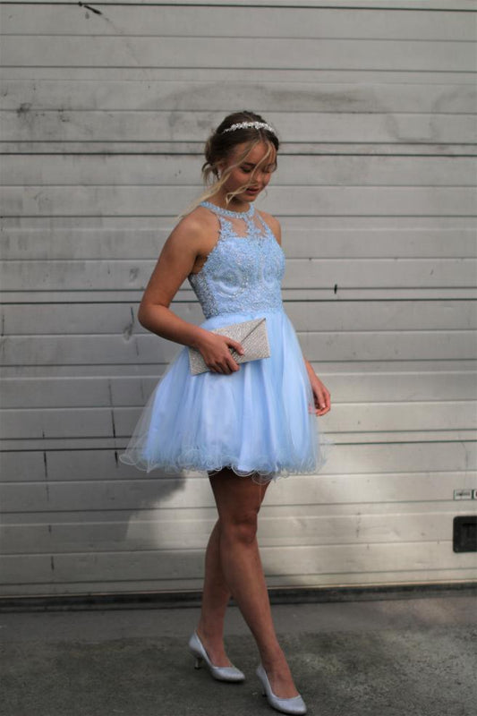 Belle Short tulle Sparkle Ice Blue