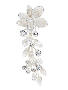 Silver Flower Earrings - Silver
