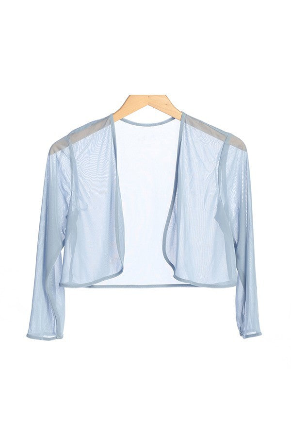 Bolero Chiffon Cover Up Dusty Blue