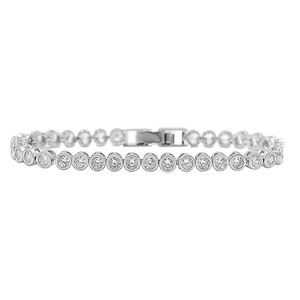 Shimmering Crystal Bracelet Silver - Silver